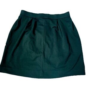 Madewell Green Pleated A-Line Mini Skirt Size 2 Preppy Workwear Classic Holiday